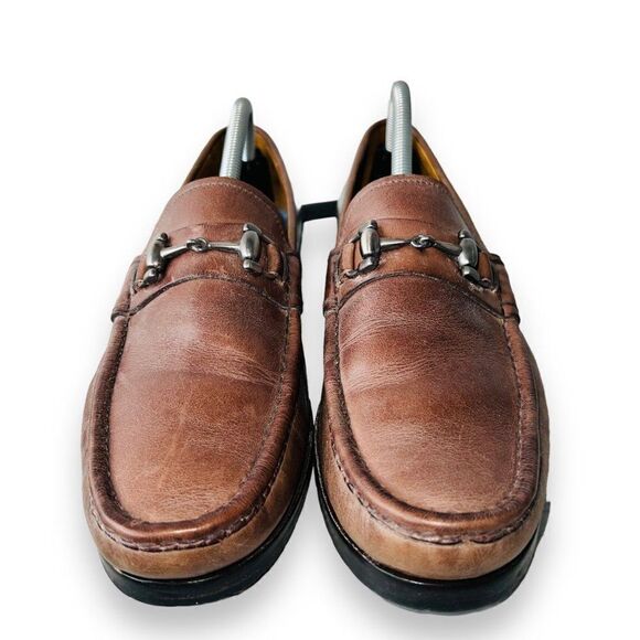 Peter Millar Crown Bit Dress Loafers Brown Leather HS18F09 Men's 8.5M - Picture 3 of 11